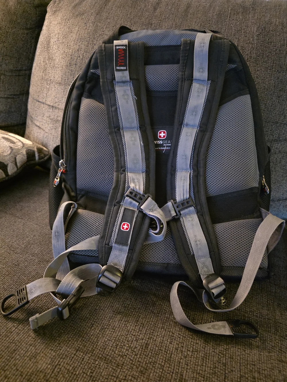 Swissgear Black & Gray Tech Backpack for Men